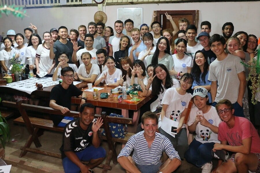 Cambodia-Group photo of participant at accommodation
