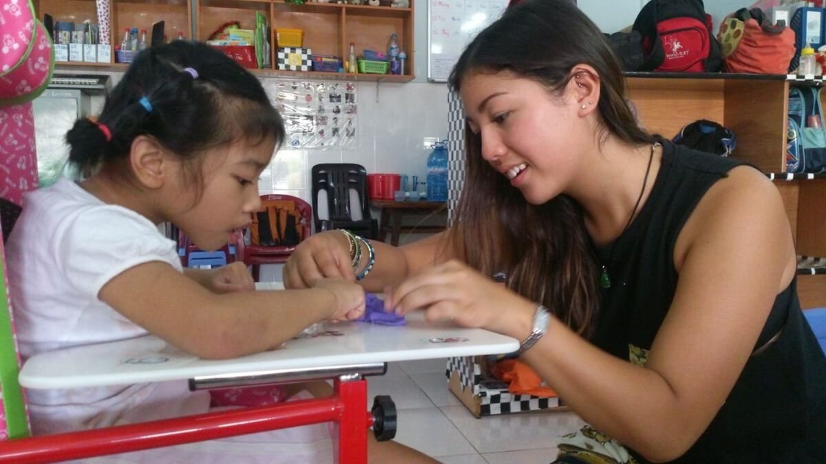 _Participant playing with a child
